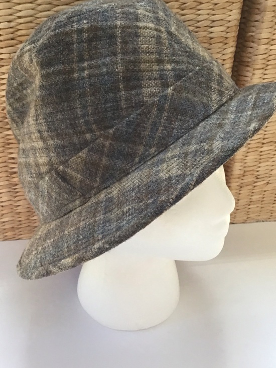 Dobbs Other - VTG Dobbs 5th Avenue NY Men's Plaid Wool Blend Gray Brown Plaid Fedora Hat 7 5/8